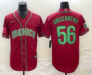 Men's Mexico Baseball #56 Randy Arozarena 2023 Red World Classic Stitched Jersey (2),We sell and wholesale Men's Mexico Baseball #56 Randy Arozarena 2023 Red World Classic Stitched Jersey (2) on line form chian!