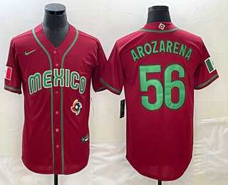 Men's Mexico Baseball #56 Randy Arozarena 2023 Red World Classic Stitched Jerseys (2),We sell and wholesale Men's Mexico Baseball #56 Randy Arozarena 2023 Red World Classic Stitched Jerseys (2) on line form chian!