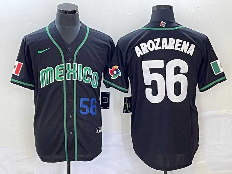 Men's Mexico Baseball #56 Randy Arozarena Number 2023 Black World Classic Stitched Jersey3,We sell and wholesale Men's Mexico Baseball #56 Randy Arozarena Number 2023 Black World Classic Stitched Jersey3 on line form chian!