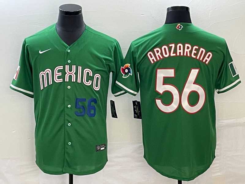 Men's Mexico Baseball #56 Randy Arozarena Number 2023 Green World Classic Stitched Jersey (2),We sell and wholesale Men's Mexico Baseball #56 Randy Arozarena Number 2023 Green World Classic Stitched Jersey (2) on line form chian!
