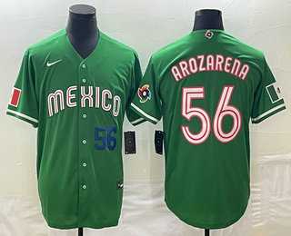 Men's Mexico Baseball #56 Randy Arozarena Number 2023 Green World Classic Stitched Jersey,We sell and wholesale Men's Mexico Baseball #56 Randy Arozarena Number 2023 Green World Classic Stitched Jersey on line form chian!