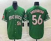 Men's Mexico Baseball #56 Randy Arozarena Number 2023 Green World Classic Stitched Jersey2
