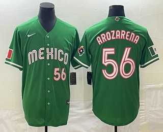 Men's Mexico Baseball #56 Randy Arozarena Number 2023 Green World Classic Stitched Jersey2,We sell and wholesale Men's Mexico Baseball #56 Randy Arozarena Number 2023 Green World Classic Stitched Jersey2 on line form chian!