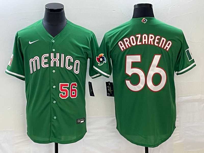 Men's Mexico Baseball #56 Randy Arozarena Number 2023 Green World Classic Stitched Jersey3,We sell and wholesale Men's Mexico Baseball #56 Randy Arozarena Number 2023 Green World Classic Stitched Jersey3 on line form chian!