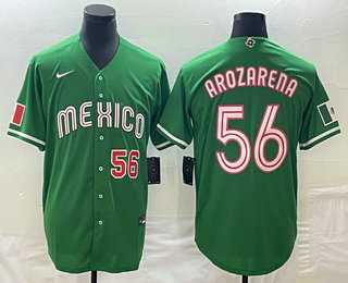 Men's Mexico Baseball #56 Randy Arozarena Number 2023 Green World Classic Stitched Jerseys,We sell and wholesale Men's Mexico Baseball #56 Randy Arozarena Number 2023 Green World Classic Stitched Jerseys on line form chian!