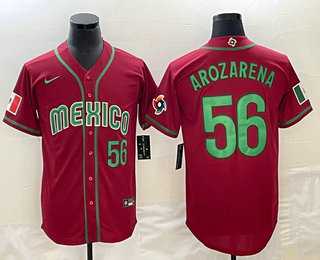 Men's Mexico Baseball #56 Randy Arozarena Number 2023 Red World Classic Stitched Jerseys,We sell and wholesale Men's Mexico Baseball #56 Randy Arozarena Number 2023 Red World Classic Stitched Jerseys on line form chian!