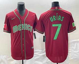 Men's Mexico Baseball #7 Julio Urias 2023 Red Green World Baseball Classic Stitched Jerseys,We sell and wholesale Men's Mexico Baseball #7 Julio Urias 2023 Red Green World Baseball Classic Stitched Jerseys on line form chian!