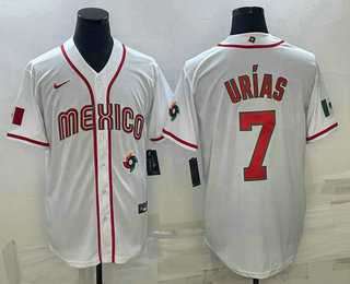 Men's Mexico Baseball #7 Julio Urias 2023 White World Baseball Classic Stitched Jerseys,We sell and wholesale Men's Mexico Baseball #7 Julio Urias 2023 White World Baseball Classic Stitched Jerseys on line form chian!