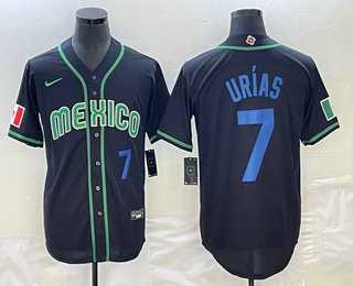 Men's Mexico Baseball #7 Julio Urias Number 2023 Black Blue World Classic Stitched Jersey,We sell and wholesale Men's Mexico Baseball #7 Julio Urias Number 2023 Black Blue World Classic Stitched Jersey on line form chian!