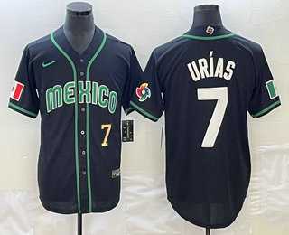 Men's Mexico Baseball #7 Julio Urias Number 2023 Black White World Classic Stitched Jersey,We sell and wholesale Men's Mexico Baseball #7 Julio Urias Number 2023 Black White World Classic Stitched Jersey on line form chian!