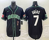 Men's Mexico Baseball #7 Julio Urias Number 2023 Black White World Classic Stitched Jersey2,baseball caps,new era cap wholesale,wholesale hats