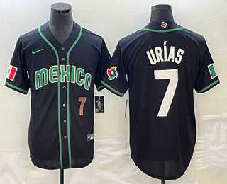 Men's Mexico Baseball #7 Julio Urias Number 2023 Black White World Classic Stitched Jersey2,We sell and wholesale Men's Mexico Baseball #7 Julio Urias Number 2023 Black White World Classic Stitched Jersey2 on line form chian!