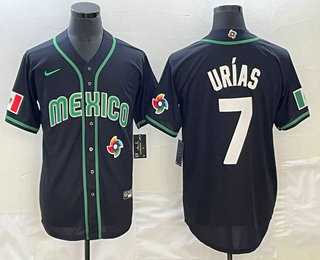 Men's Mexico Baseball #7 Julio Urias Number 2023 Black White World Classic Stitched Jersey3,We sell and wholesale Men's Mexico Baseball #7 Julio Urias Number 2023 Black White World Classic Stitched Jersey3 on line form chian!