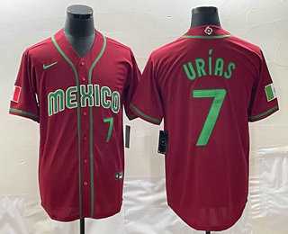 Men's Mexico Baseball #7 Julio Urias Number 2023 Red Green World Baseball Classic Stitched Jerseys,We sell and wholesale Men's Mexico Baseball #7 Julio Urias Number 2023 Red Green World Baseball Classic Stitched Jerseys on line form chian!