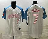 Men's Mexico Baseball #7 Julio Urias Number 2023 White Blue World Classic Stitched Jersey2,baseball caps,new era cap wholesale,wholesale hats