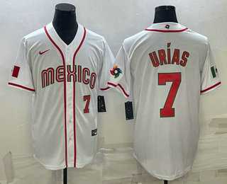 Men's Mexico Baseball #7 Julio Urias Number 2023 White World Baseball Classic Stitched Jersey2,We sell and wholesale Men's Mexico Baseball #7 Julio Urias Number 2023 White World Baseball Classic Stitched Jersey2 on line form chian!