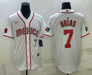 Men's Mexico Baseball #7 Julio Urias Number 2023 White World Baseball Classic Stitched Jersey3,We sell and wholesale Men's Mexico Baseball #7 Julio Urias Number 2023 White World Baseball Classic Stitched Jersey3 on line form chian!