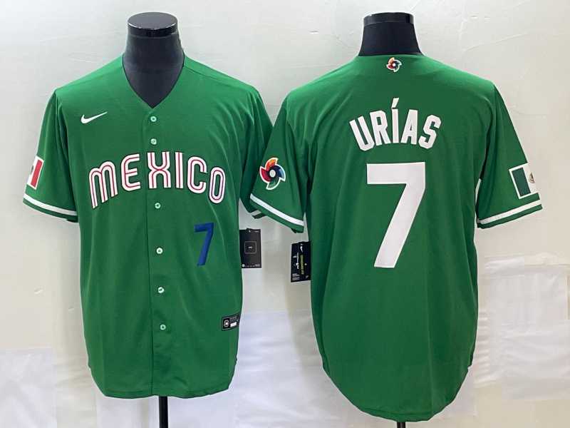 Men's Mexico Baseball #7 Julio Urias Number Green 2023 World Baseball Classic Stitched Jersey (2),We sell and wholesale Men's Mexico Baseball #7 Julio Urias Number Green 2023 World Baseball Classic Stitched Jersey (2) on line form chian!