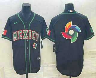 Men's Mexico Baseball 2023 Black World Big Logo Classic Stitched Jersey,We sell and wholesale Men's Mexico Baseball 2023 Black World Big Logo Classic Stitched Jersey on line form chian!