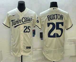 Men's Minnesota Twins #25 Byron Buxton 2023 Cream Flex Base Stitched Jersey,We sell and wholesale Men's Minnesota Twins #25 Byron Buxton 2023 Cream Flex Base Stitched Jersey on line form chian!
