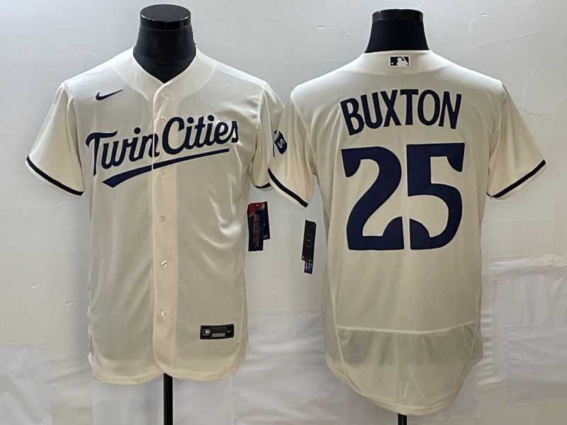Men's Minnesota Twins #25 Byron Buxton 2023 Cream Flex Base Stitched Jerseys,We sell and wholesale Men's Minnesota Twins #25 Byron Buxton 2023 Cream Flex Base Stitched Jerseys on line form chian!