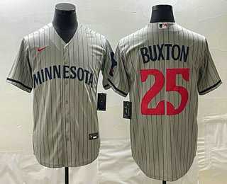 Men's Minnesota Twins #25 Byron Buxton 2023 Grey Home Team Cool Base Stitched Jersey,We sell and wholesale Men's Minnesota Twins #25 Byron Buxton 2023 Grey Home Team Cool Base Stitched Jersey on line form chian!