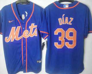 Men's New York Mets #39 Edwin Diaz Blue Stitched MLB Cool Base Nike Jersey,We sell and wholesale Men's New York Mets #39 Edwin Diaz Blue Stitched MLB Cool Base Nike Jersey on line form chian!