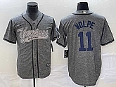 Men's New York Yankees #11 Anthony Volpe Grey Gridiron Cool Base Stitched Baseball Jersey,baseball caps,new era cap wholesale,wholesale hats