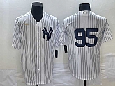 Men's New York Yankees #95 Oswaldo Cabrera White No Name Throwback Stitched MLB Cool Base Nike Jersey,baseball caps,new era cap wholesale,wholesale hats