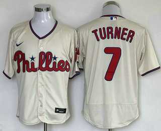 Men's Philadelphia Phillies #7 Trea Turner Cream Stitched MLB Flex Base Nike Jersey,We sell and wholesale Men's Philadelphia Phillies #7 Trea Turner Cream Stitched MLB Flex Base Nike Jersey on line form chian!