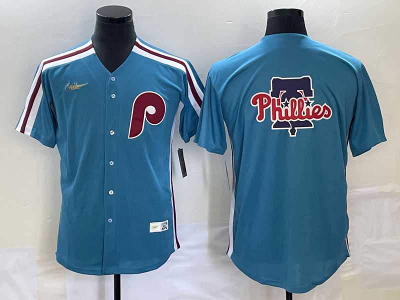 Men's Philadelphia Phillies Big Logo Blue Cooperstown Throwback Cool Base Nike Jersey,We sell and wholesale Men's Philadelphia Phillies Big Logo Blue Cooperstown Throwback Cool Base Nike Jersey on line form chian!