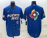 Men's Puerto Rico Baseball 2023 Royal World Big Logo With Patch Classic Stitched Jersey,baseball caps,new era cap wholesale,wholesale hats