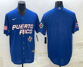 Men's Puerto Rico Baseball Blank 2023 Royal World With Patch Classic Stitched Jerseys,We sell and wholesale Men's Puerto Rico Baseball Blank 2023 Royal World With Patch Classic Stitched Jerseys on line form chian!