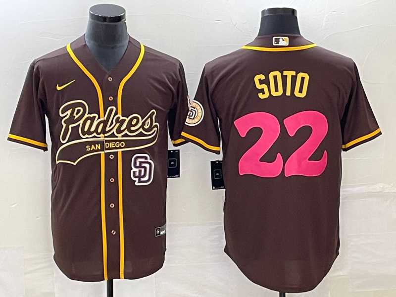 Men's San Diego Padres #22 Juan Soto Brown NEW 2023 City Connect Cool Base Stitched Jersey,We sell and wholesale Men's San Diego Padres #22 Juan Soto Brown NEW 2023 City Connect Cool Base Stitched Jersey on line form chian!