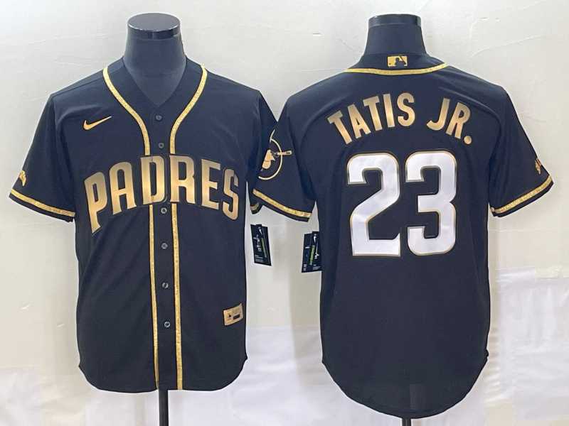 Men's San Diego Padres #23 Fernando Tatis Jr Black 2021 Golden Edition Stitched Cool Base Nike Jersey,We sell and wholesale Men's San Diego Padres #23 Fernando Tatis Jr Black 2021 Golden Edition Stitched Cool Base Nike Jersey on line form chian!