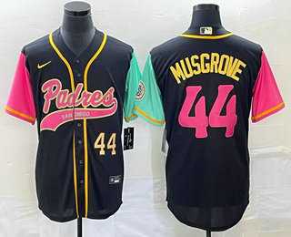 Men's San Diego Padres #44 Joe Musgrove Number Black NEW 2023 City Connect Cool Base Stitched Jersey,We sell and wholesale Men's San Diego Padres #44 Joe Musgrove Number Black NEW 2023 City Connect Cool Base Stitched Jersey on line form chian!