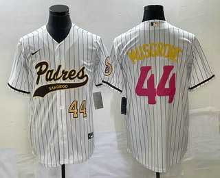 Men's San Diego Padres #44 Joe Musgrove Number White Pinstripe 2023 City Connect Cool Base Stitched Jersey,We sell and wholesale Men's San Diego Padres #44 Joe Musgrove Number White Pinstripe 2023 City Connect Cool Base Stitched Jersey on line form chian!