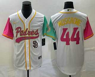 Men's San Diego Padres #44 Joe Musgrove White NEW 2023 City Connect Cool Base Stitched Jerseys,We sell and wholesale Men's San Diego Padres #44 Joe Musgrove White NEW 2023 City Connect Cool Base Stitched Jerseys on line form chian!