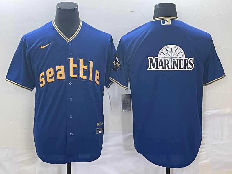 Men's Seattle Mariners Big Logo Blue 2023 City Connect Cool Base Stitched Jersey,We sell and wholesale Men's Seattle Mariners Big Logo Blue 2023 City Connect Cool Base Stitched Jersey on line form chian!