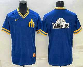 Men's Seattle Mariners Big Logo Blue Nike Cooperstown Collection Legend V Neck Jersey,We sell and wholesale Men's Seattle Mariners Big Logo Blue Nike Cooperstown Collection Legend V Neck Jersey on line form chian!