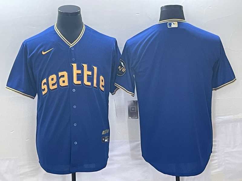 Men's Seattle Mariners Blank Blue 2023 City Connect Cool Base Stitched Jersey,We sell and wholesale Men's Seattle Mariners Blank Blue 2023 City Connect Cool Base Stitched Jersey on line form chian!