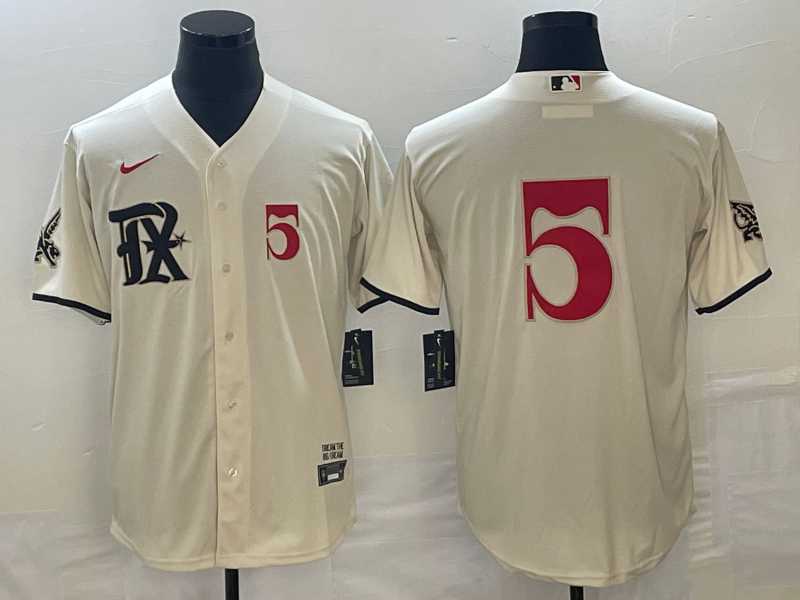 Men's Texas Rangers #5 Corey Seager Number Cream 2023 City Connect Stitched Baseball Jerseys,We sell and wholesale Men's Texas Rangers #5 Corey Seager Number Cream 2023 City Connect Stitched Baseball Jerseys on line form chian!