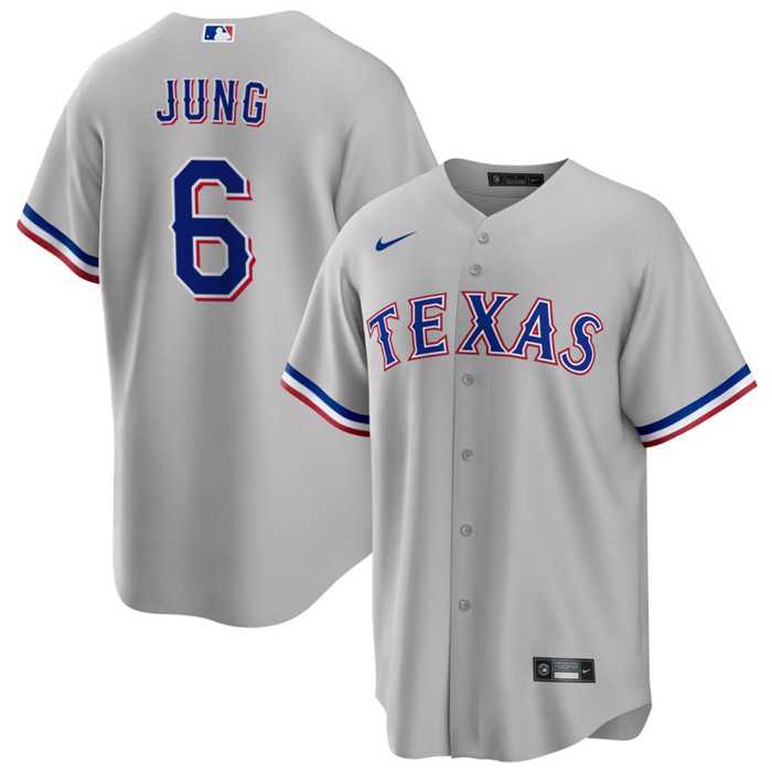 Men's Texas Rangers #6 Josh Jung Gray Cool Base Stitched Baseball Jersey Dzhi,We sell and wholesale Men's Texas Rangers #6 Josh Jung Gray Cool Base Stitched Baseball Jersey Dzhi on line form chian!