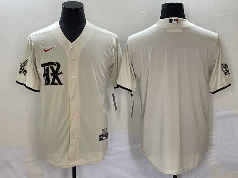 Men's Texas Rangers Blank Cream 2023 City Connect Cool Base Stitched Baseball Jerseys,We sell and wholesale Men's Texas Rangers Blank Cream 2023 City Connect Cool Base Stitched Baseball Jerseys on line form chian!
