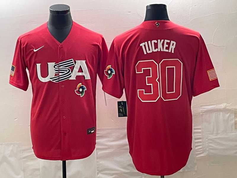 Men's USA Baseball #30 Kyle Tucker 2023 Red World Classic With Patch Stitched Jerseys,We sell and wholesale Men's USA Baseball #30 Kyle Tucker 2023 Red World Classic With Patch Stitched Jerseys on line form chian!