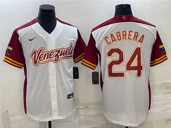 Men's Venezuela Baseball #24 Miguel Cabrera 2023 White World Baseball Classic Stitched Jersey,We sell and wholesale Men's Venezuela Baseball #24 Miguel Cabrera 2023 White World Baseball Classic Stitched Jersey on line form chian!