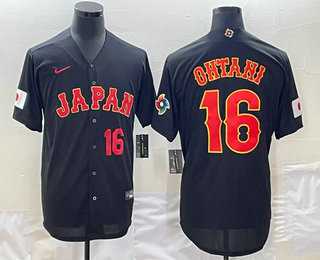 Mens Japan Baseball #16 Shohei Ohtani Number 2023 Black World Classic Stitched Jersey,We sell and wholesale Mens Japan Baseball #16 Shohei Ohtani Number 2023 Black World Classic Stitched Jersey on line form chian!
