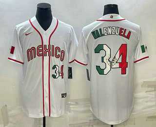 Mens Mexico Baseball #34 Fernando Valenzuela Number 2023 White World Classic Stitched Jersey,We sell and wholesale Mens Mexico Baseball #34 Fernando Valenzuela Number 2023 White World Classic Stitched Jersey on line form chian!