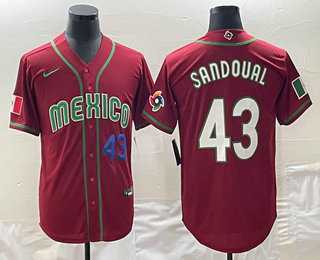 Mens Mexico Baseball #43 Patrick Sandoval Number 2023 Red World Classic Stitched Jersey,We sell and wholesale Mens Mexico Baseball #43 Patrick Sandoval Number 2023 Red World Classic Stitched Jersey on line form chian!