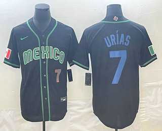 Mens Mexico Baseball #7 Julio Urias Number 2023 Black Blue World Classic Stitched Jersey,We sell and wholesale Mens Mexico Baseball #7 Julio Urias Number 2023 Black Blue World Classic Stitched Jersey on line form chian!
